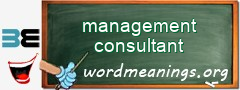 WordMeaning blackboard for management consultant